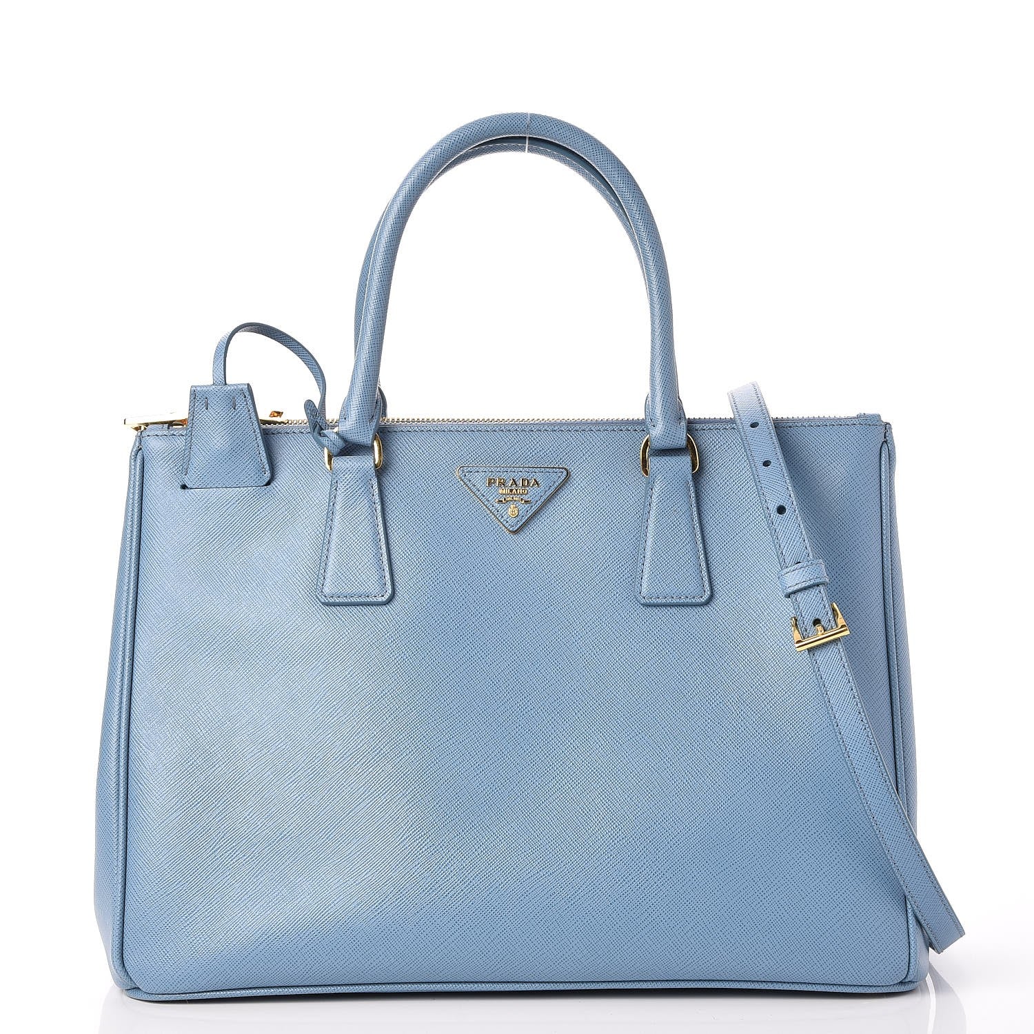 Prada Saffiano Medium Galleria Double Zip Tote Aviazione 1 of 10