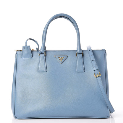 Prada Saffiano Medium Galleria Double Zip Tote Aviazione 1 of 10