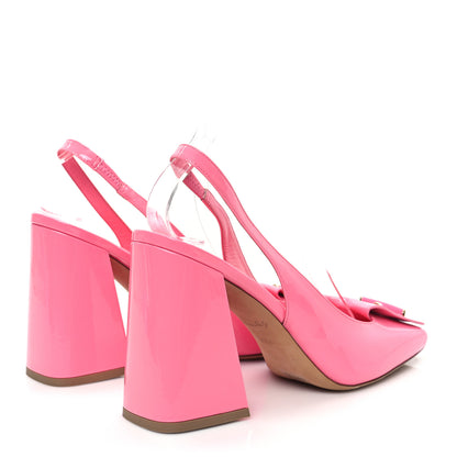 Louis Vuitton Patent Calfskin Shake Slingback Pumps 38.5 Pink 4 of 9