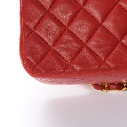 Chanel Lambskin Quilted Medium Double Flap Red 18 of 28