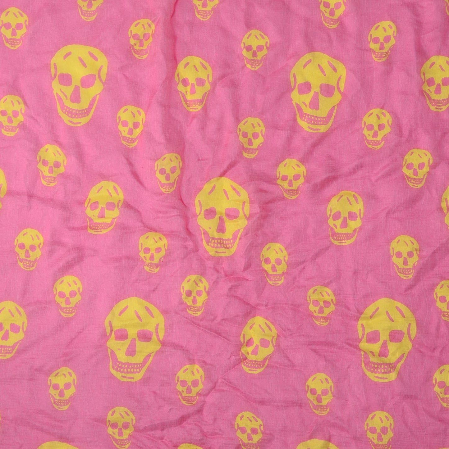 Silk Chiffon Skull Scarf Pink