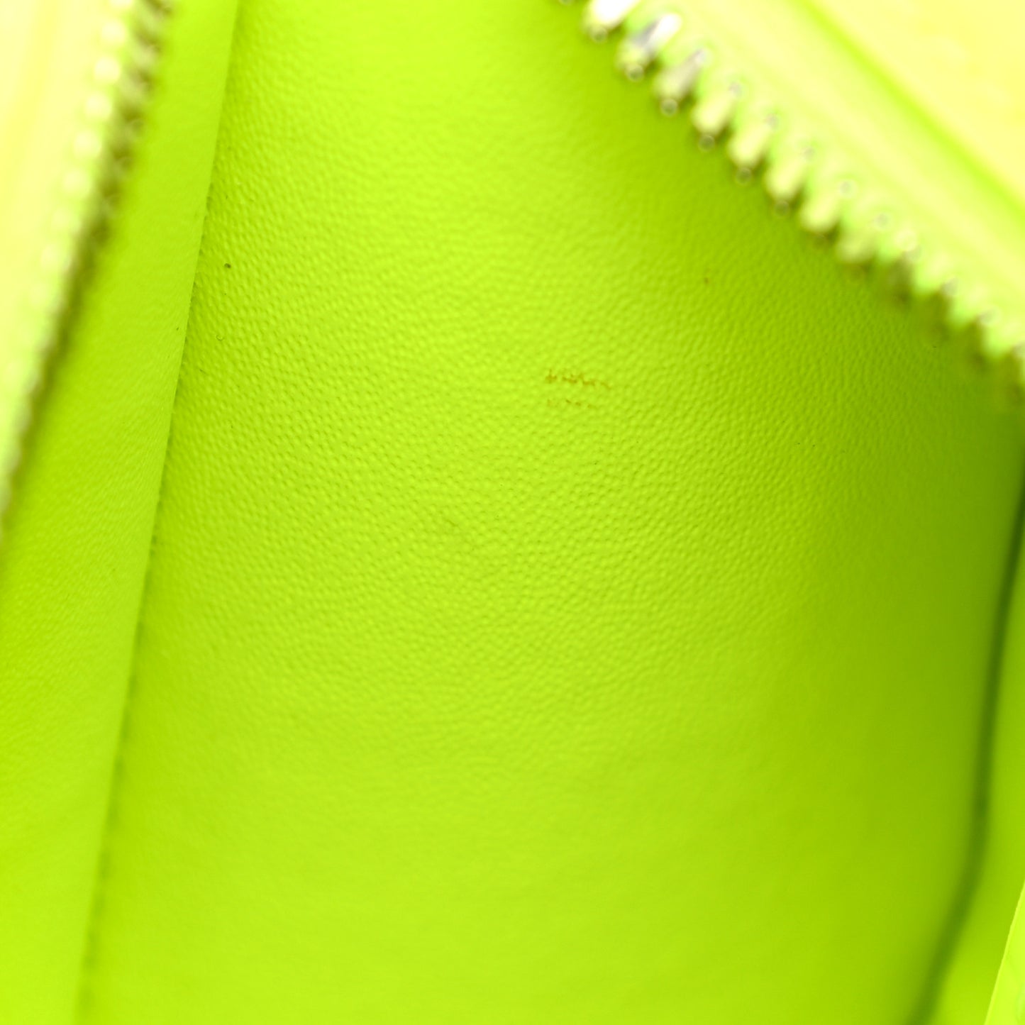 Semi Shiny Calfskin Crocodile Embossed Neo Classic Silver Hardware Mini City Fluo Yellow