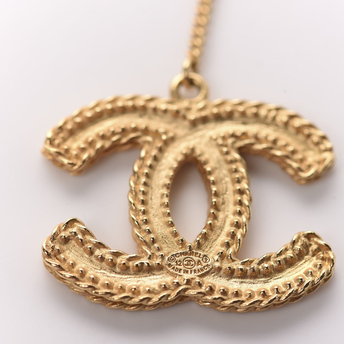 CC Drop Earrings Matte Gold