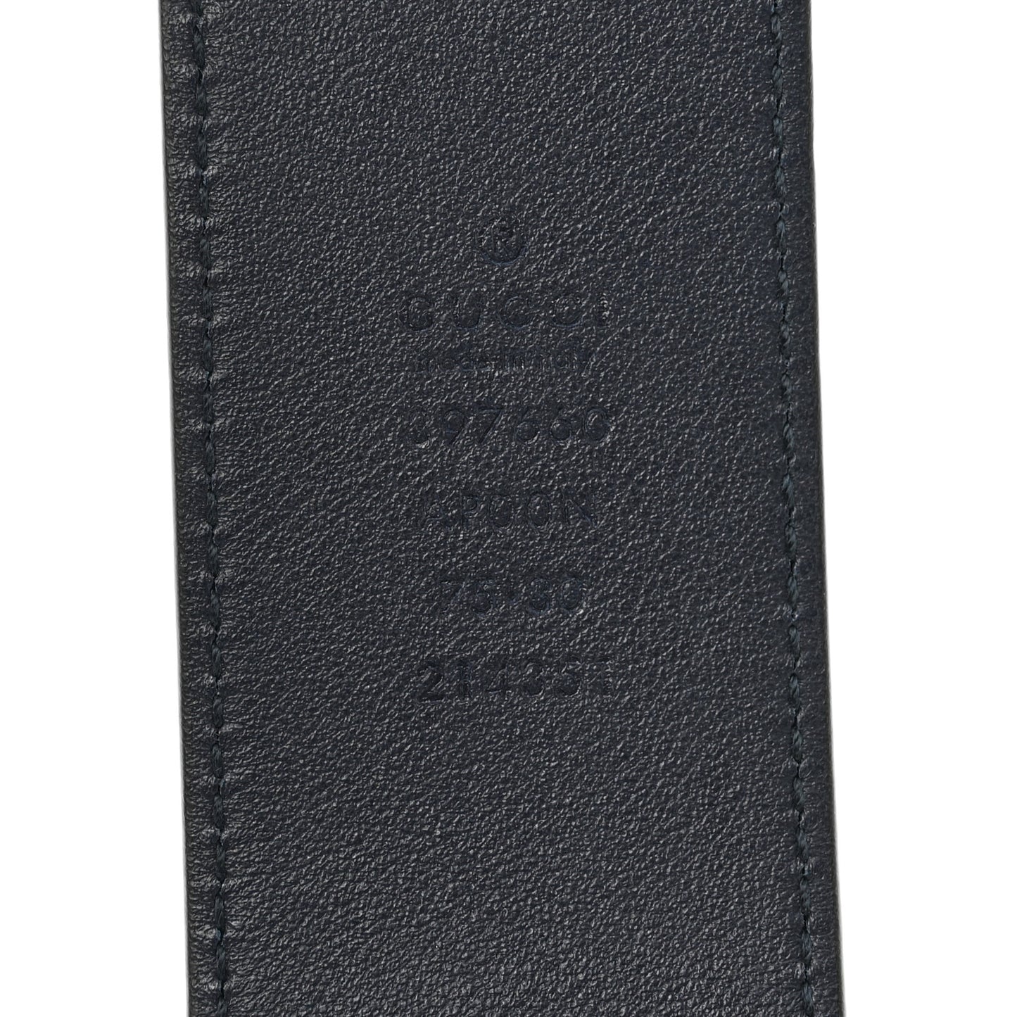 Moon Calfskin Nickel Double G 40mm Belt 75 30 Blue