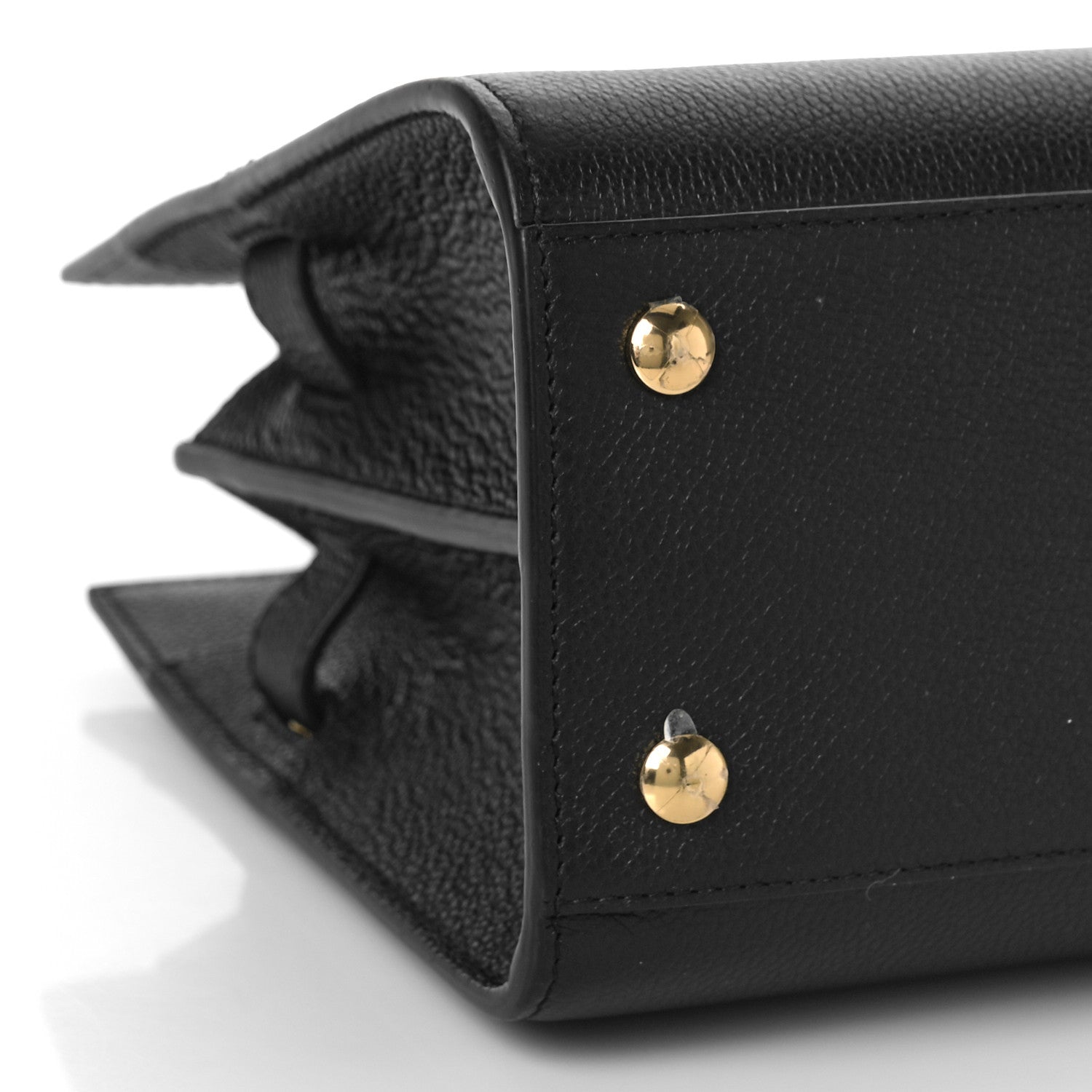 Burberry Grainy Calfskin Mini Two Handle Title Bag Black 7 of 8