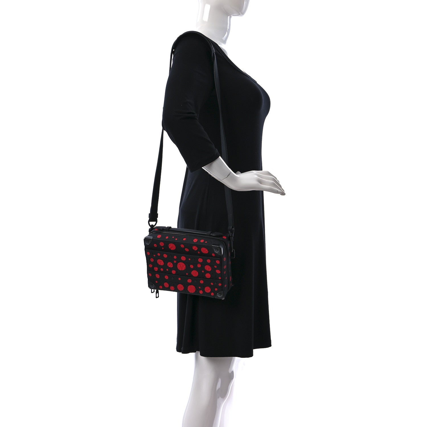 Louis Vuitton LV X YK Taurillon Monogram Handle Soft Trunk Black Red 2 of 13