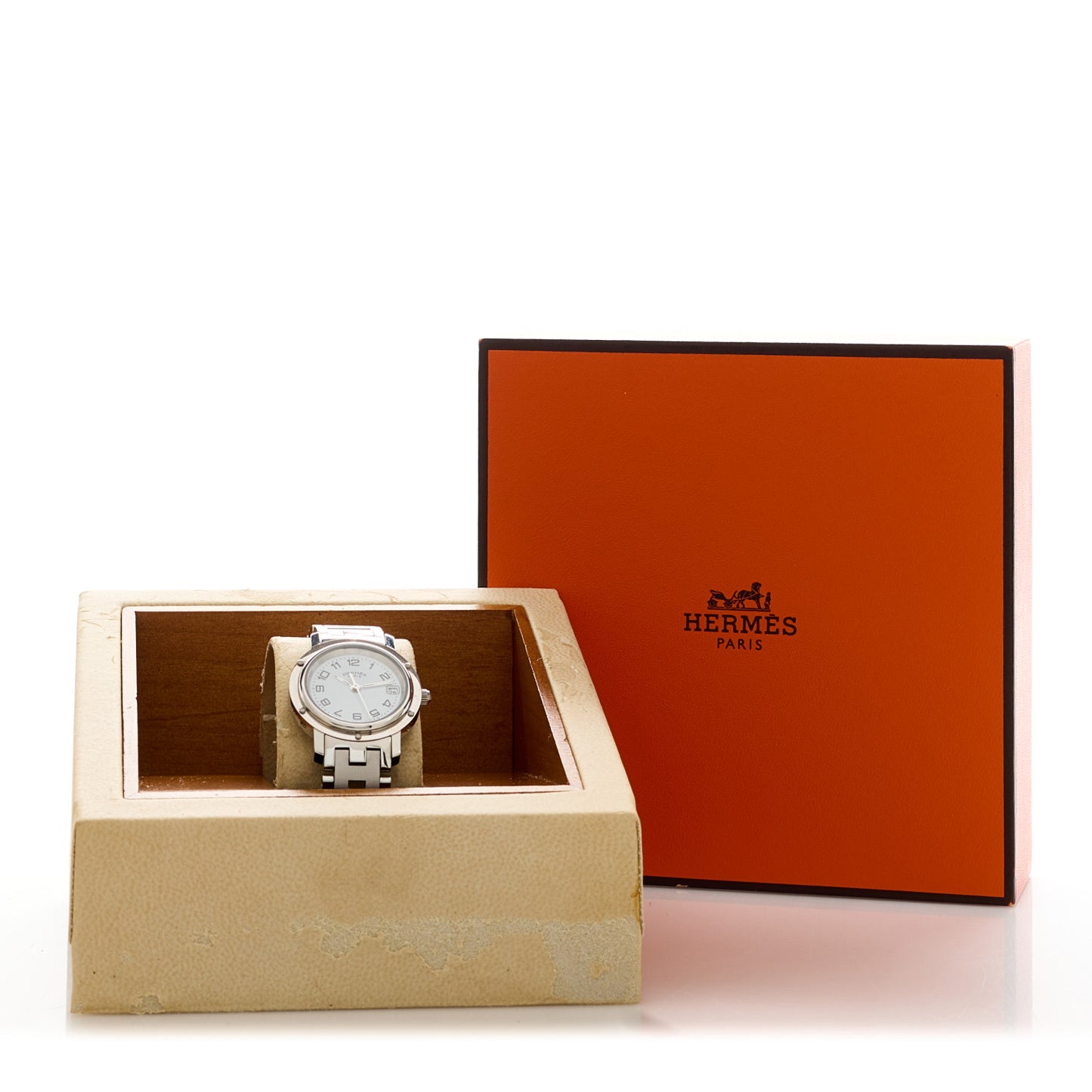 Stainless Steel 24mm Clipper Quartz Watch White