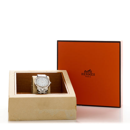 Hermes Stainless Steel 24mm Clipper Quartz Watch White 5 of 5