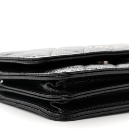 Chanel Caviar Quilted Mini Wallet On Chain WOC Black 9 of 11