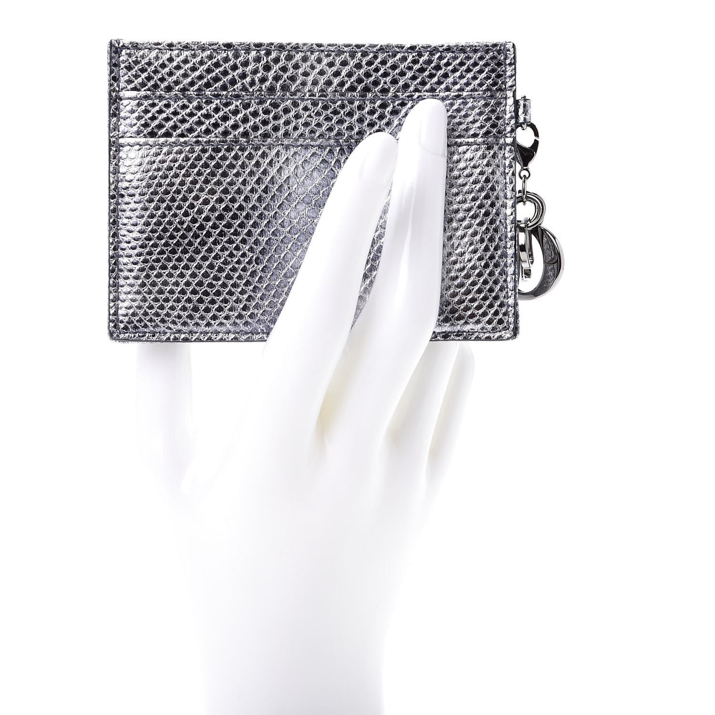 Karung Lady Dior Card Holder Vieil Argent
