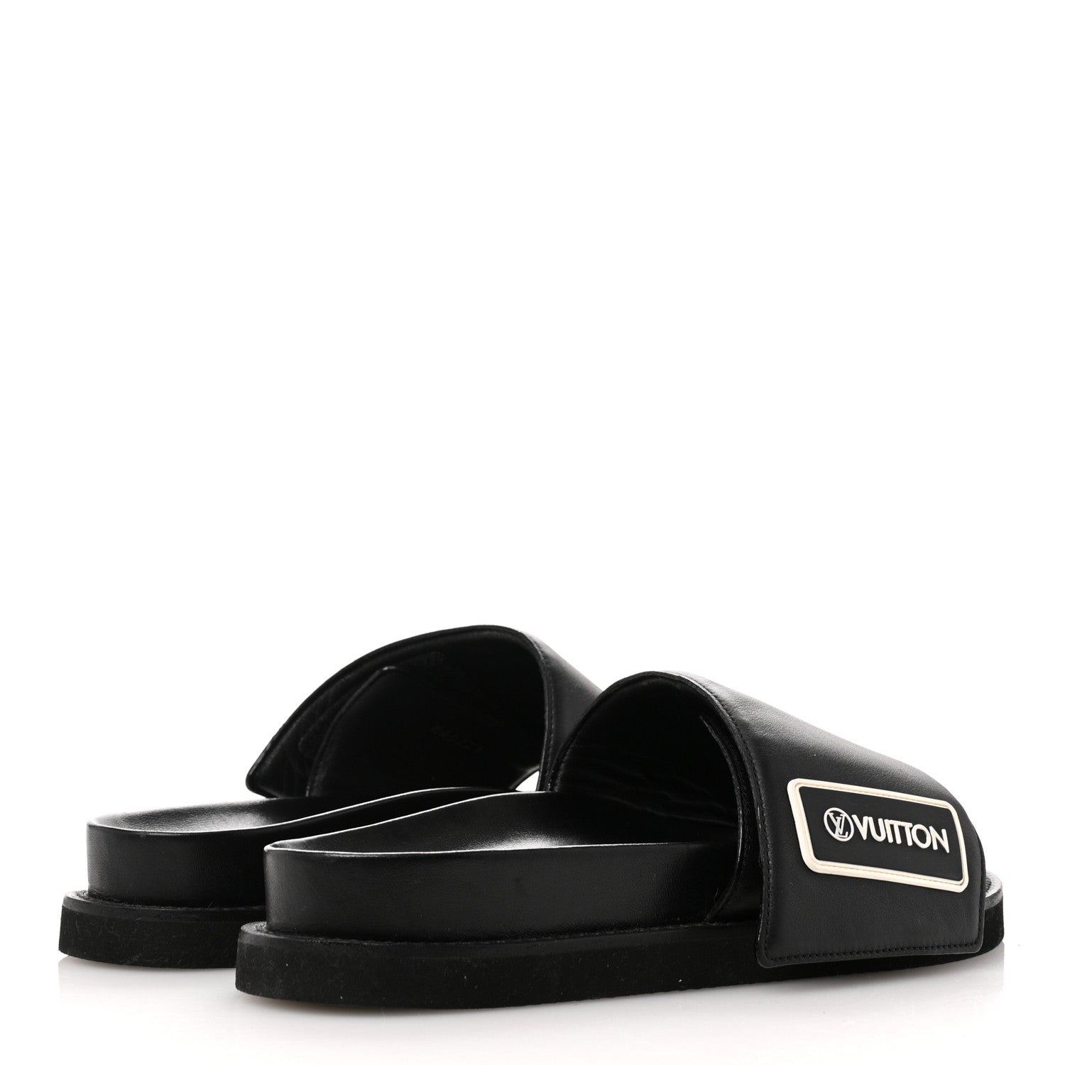 Louis Vuitton Calfskin Womens Pool Pillow Sunset Mules 41 Black 5 of 15