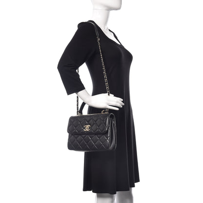 Chanel Lambskin Quilted Small Trendy CC Dual Handle Flap Bag Black 2 of 10