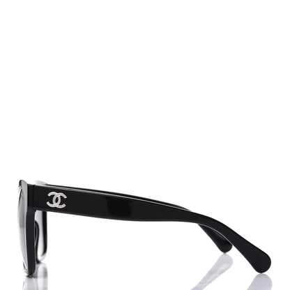 Chanel Acetate Polarized Square CC Sunglasses 5380 Black 3 of 8