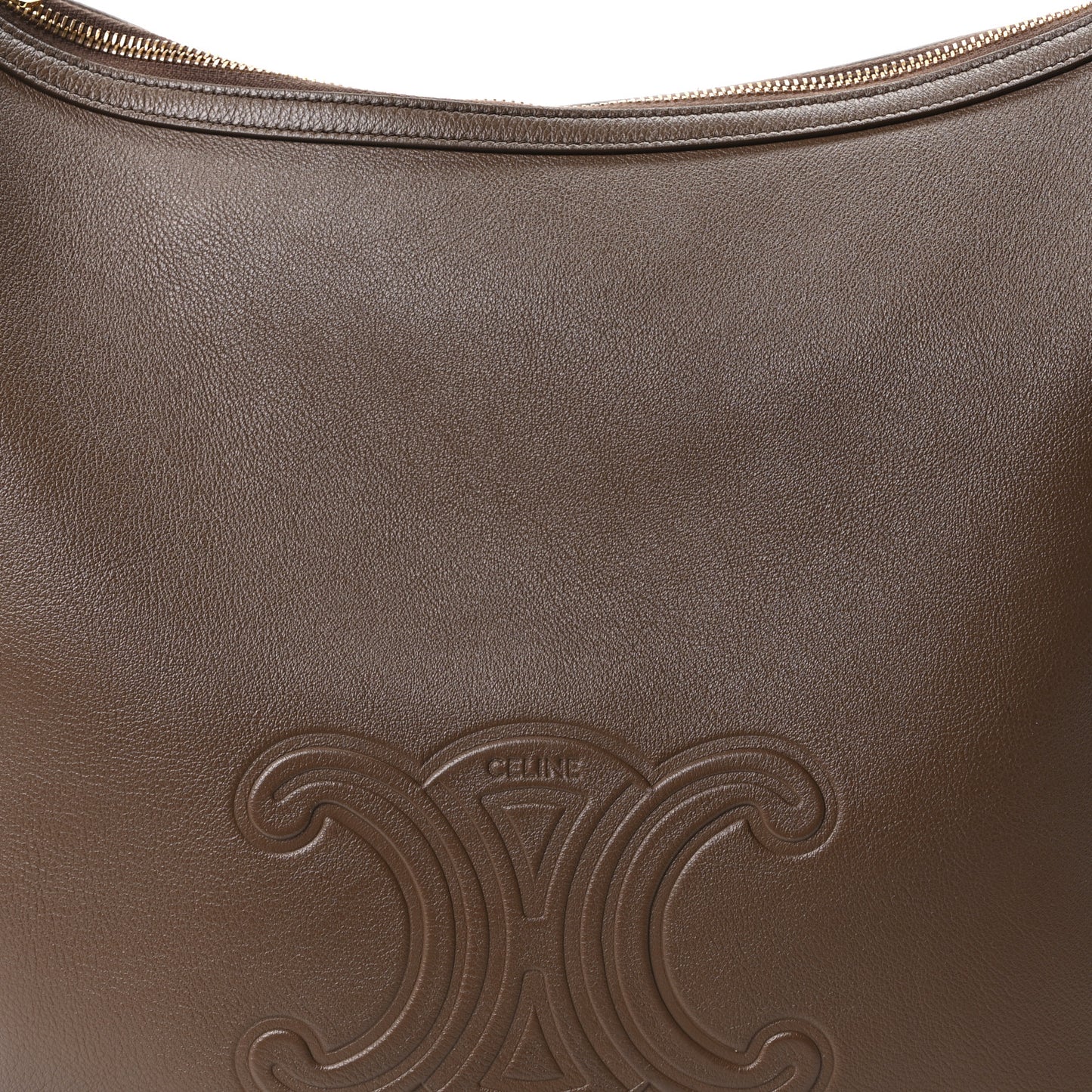 Supple Calfskin Large Triomphe Heloise Shoulder Bag Taupe