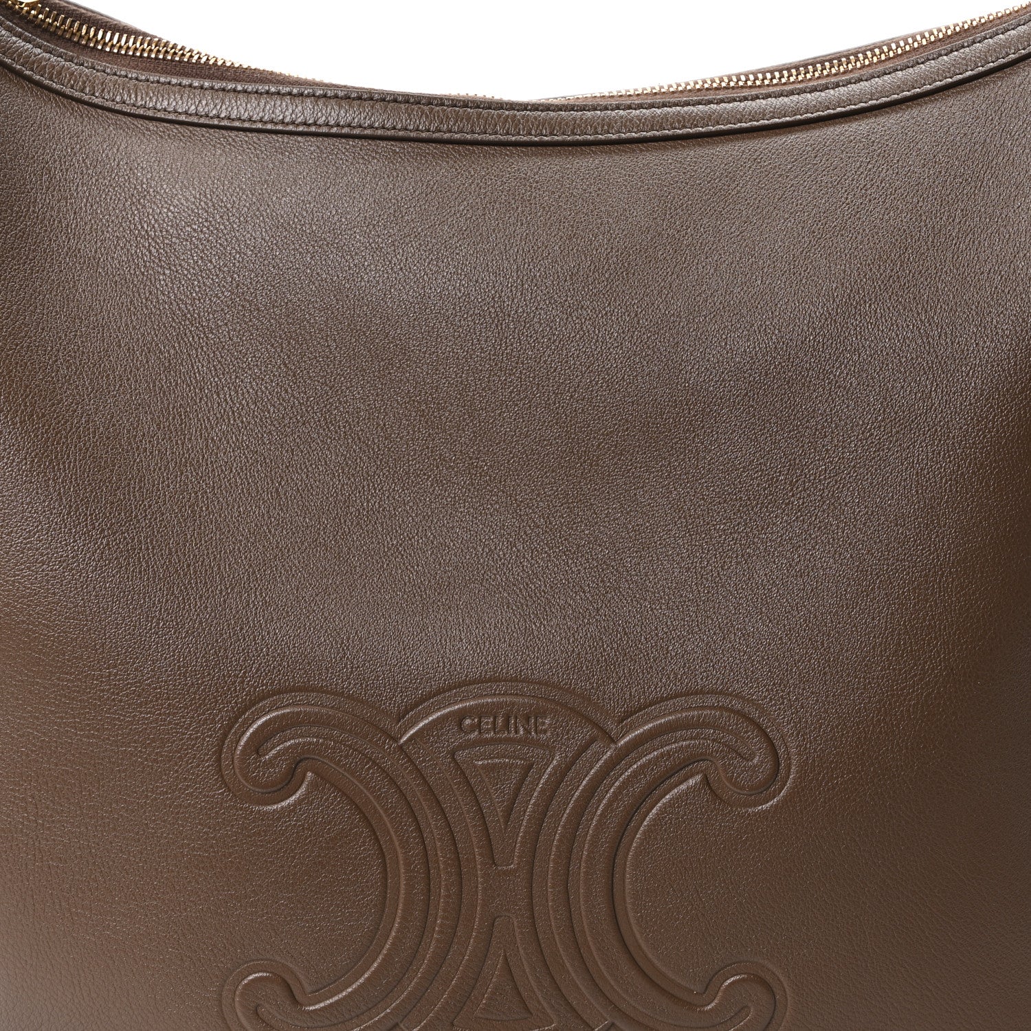 Celine Supple Calfskin Large Triomphe Heloise Shoulder Bag Taupe 10 of 12