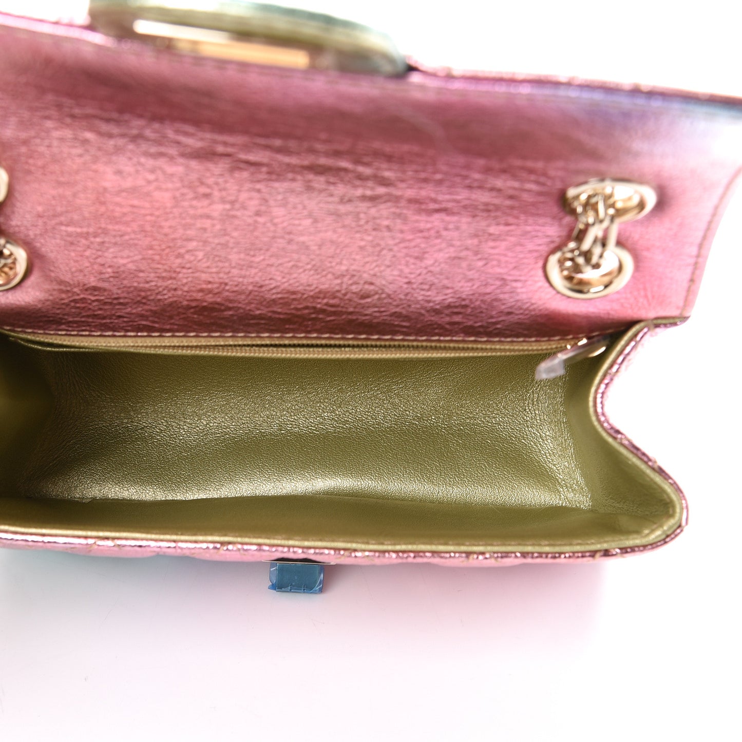Metallic Goatskin Quilted Mini 2.55 Reissue Flap Multicolor