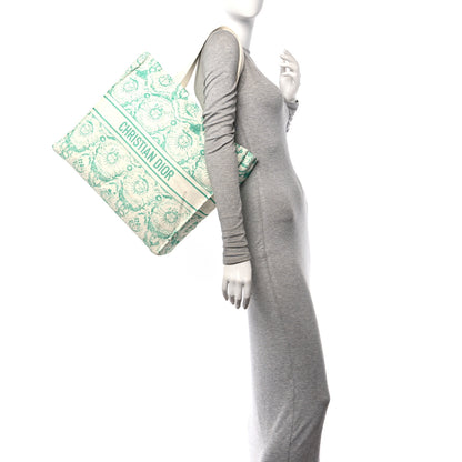 Christian Dior Canvas Dioriviera Toile de Jouy Soleil Tote Aquamarina 2 of 9