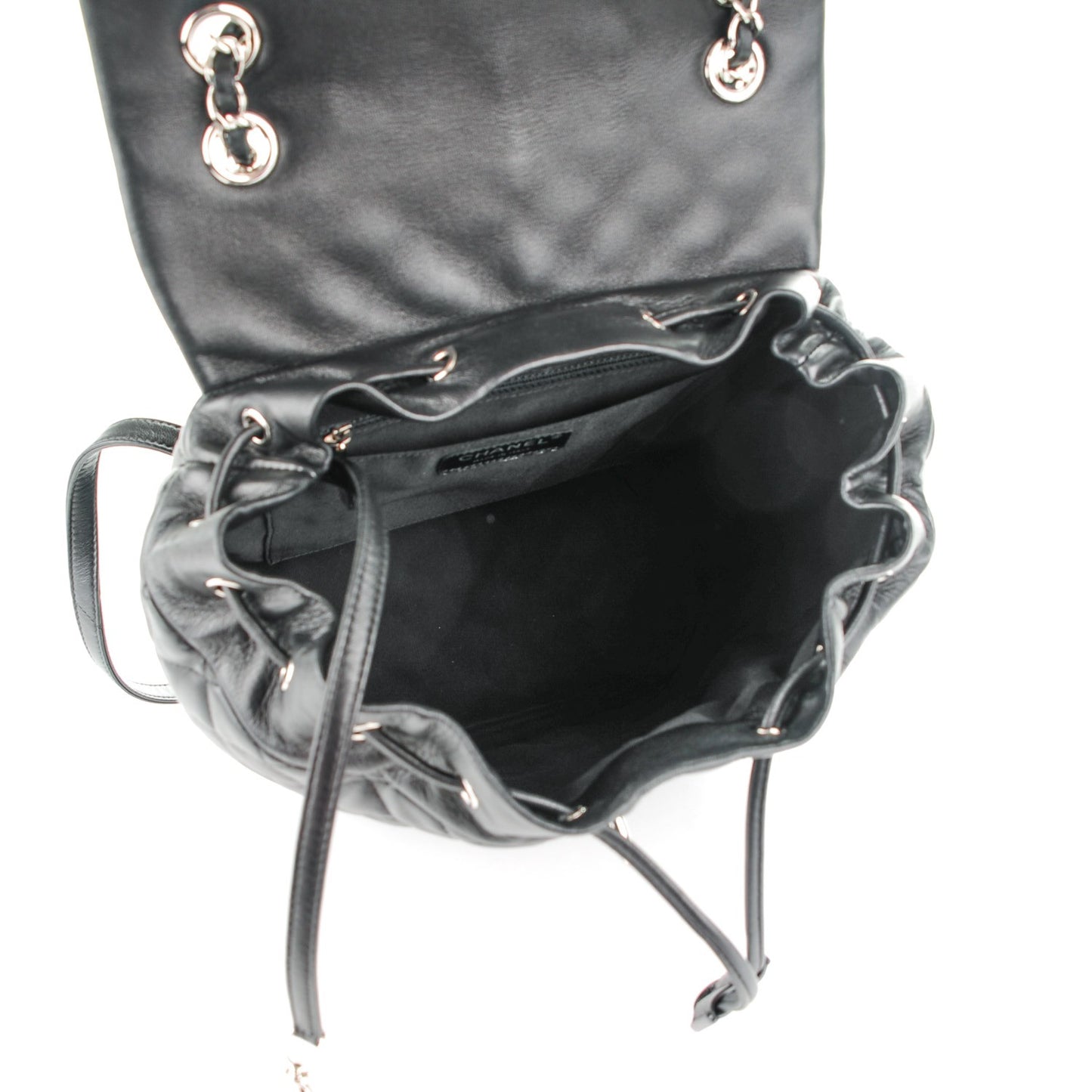 Lambskin Quilted Large Urban Spirit Backpack Black