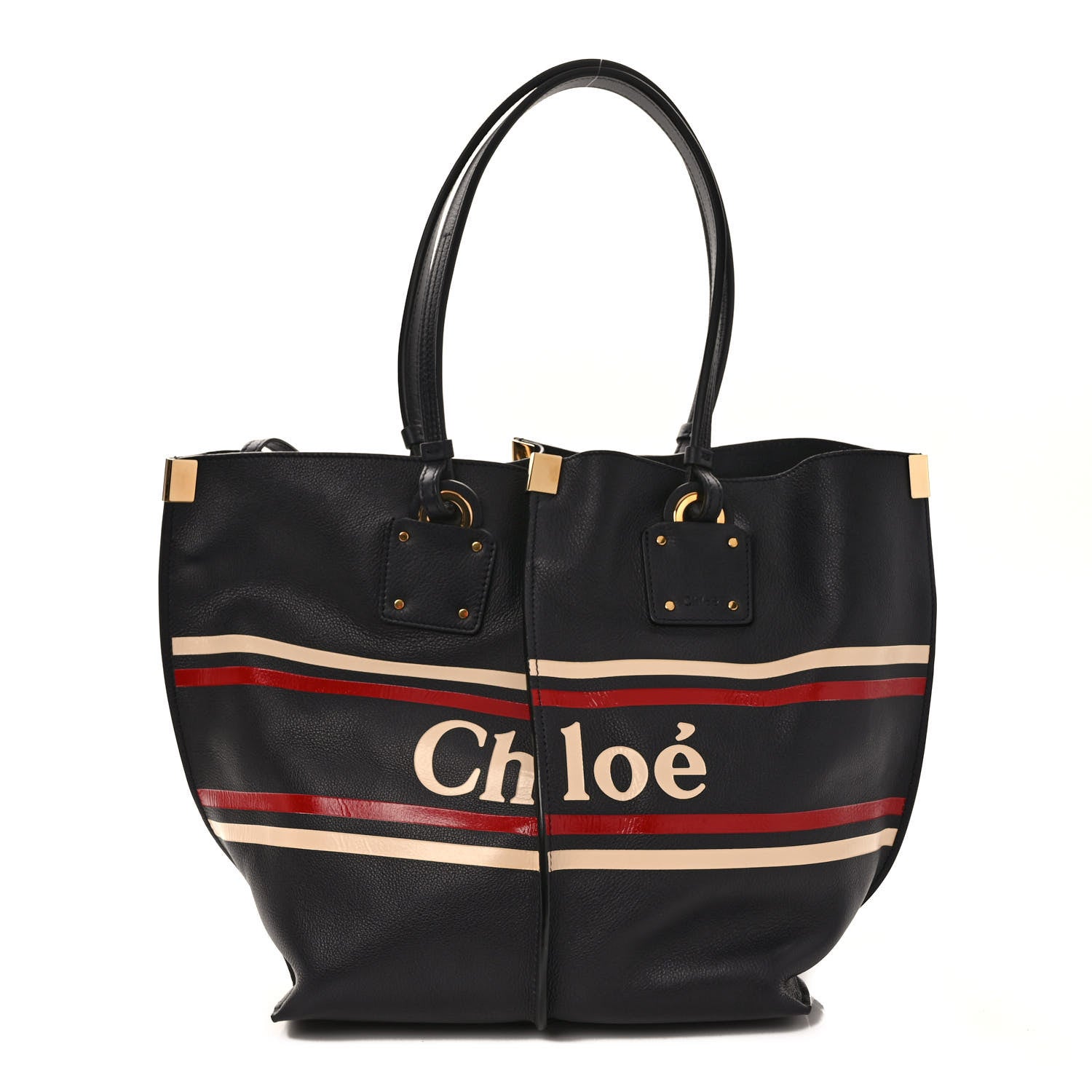 Chloe Smooth Calfskin Medium Vick Tote Full Blue 3 of 11