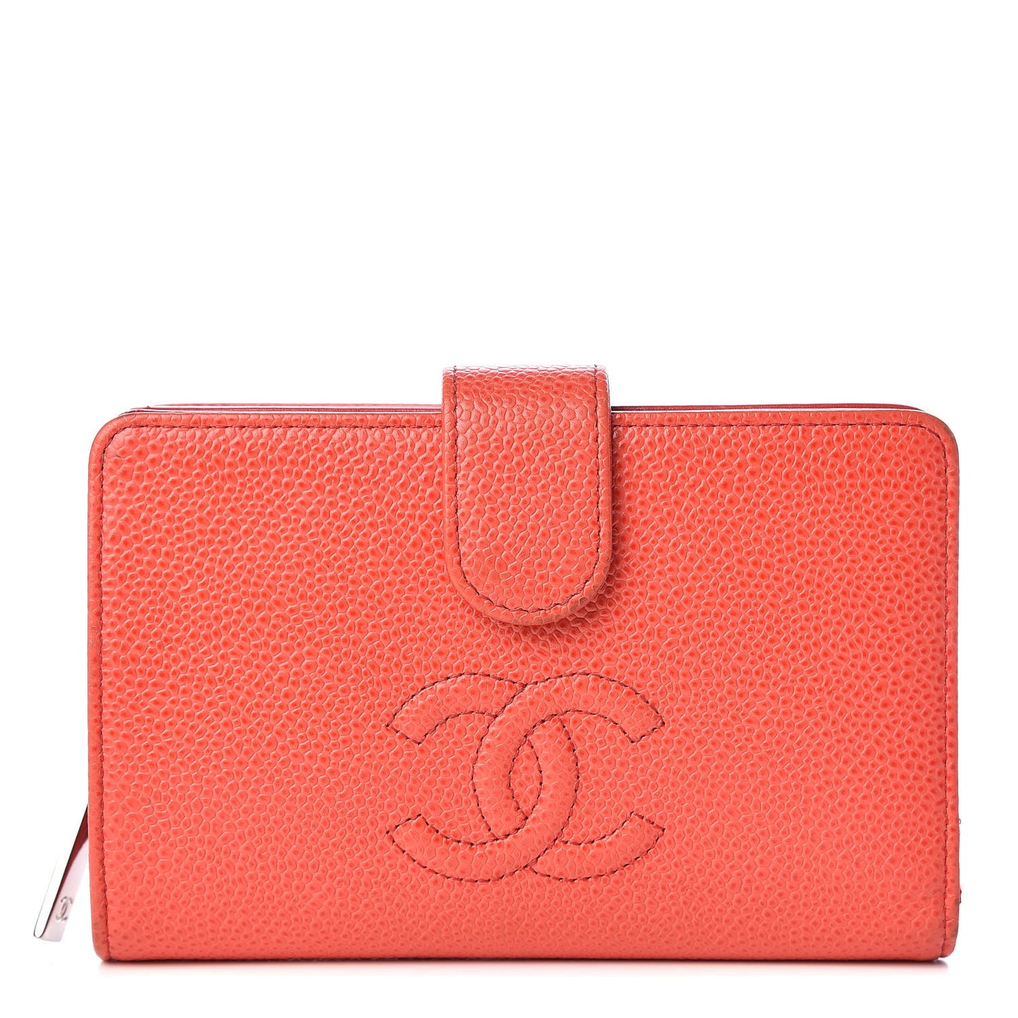 Caviar Timeless CC French Wallet Orange