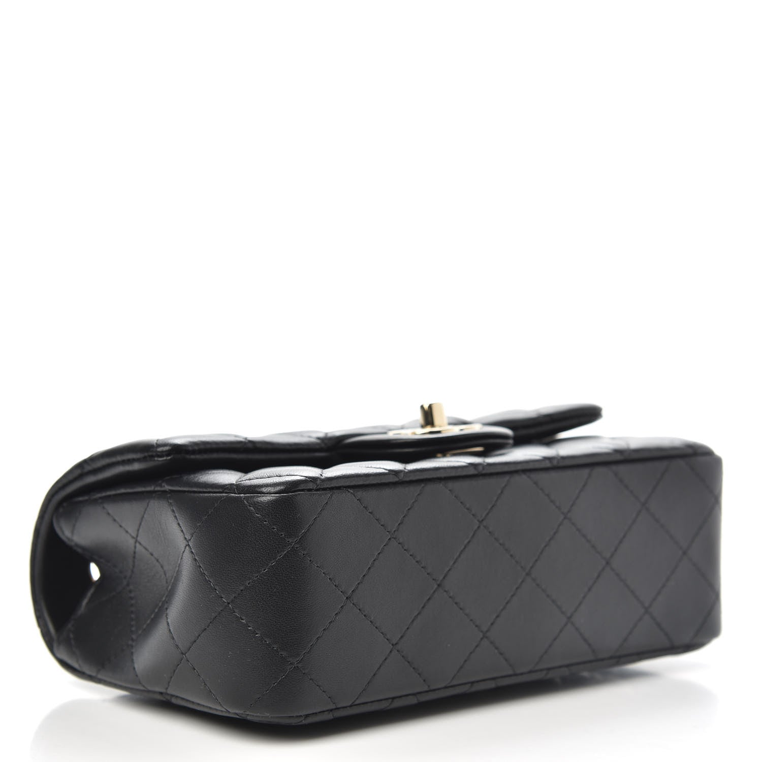Chanel Lambskin Quilted Mini Rectangular Flap Black 4 of 10