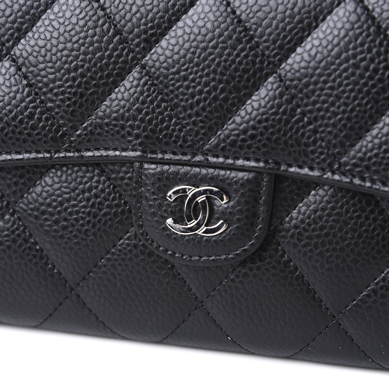 Chanel Caviar Quilted Large Flap Wallet Black 11 of 12