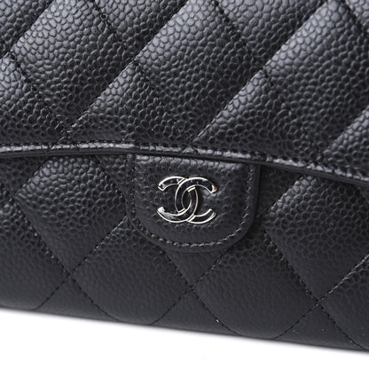 Chanel Caviar Quilted Large Flap Wallet Black 11 of 12