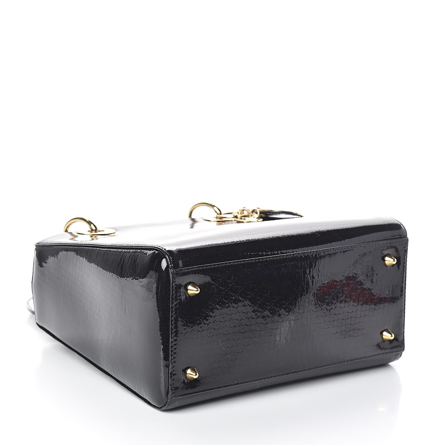 Christian Dior Patent Diorissimo Medium Lady Dior Black 4 of 9