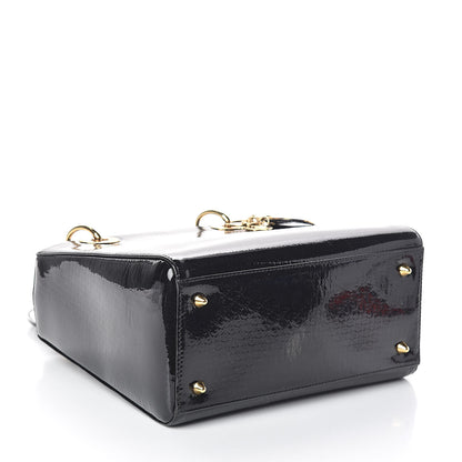 Christian Dior Patent Diorissimo Medium Lady Dior Black 4 of 9