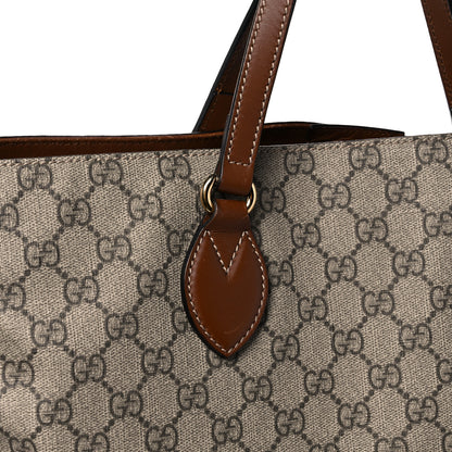 Gucci Soft GG Supreme Monogram Blind For Love Embroidered Medium Crossbody Tote Beige Tuscany Multicolor 15 of 20