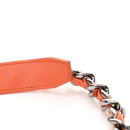 Chanel Lambskin Quilted Chanel 19 Wallet On Chain WOC Orange 14 of 14