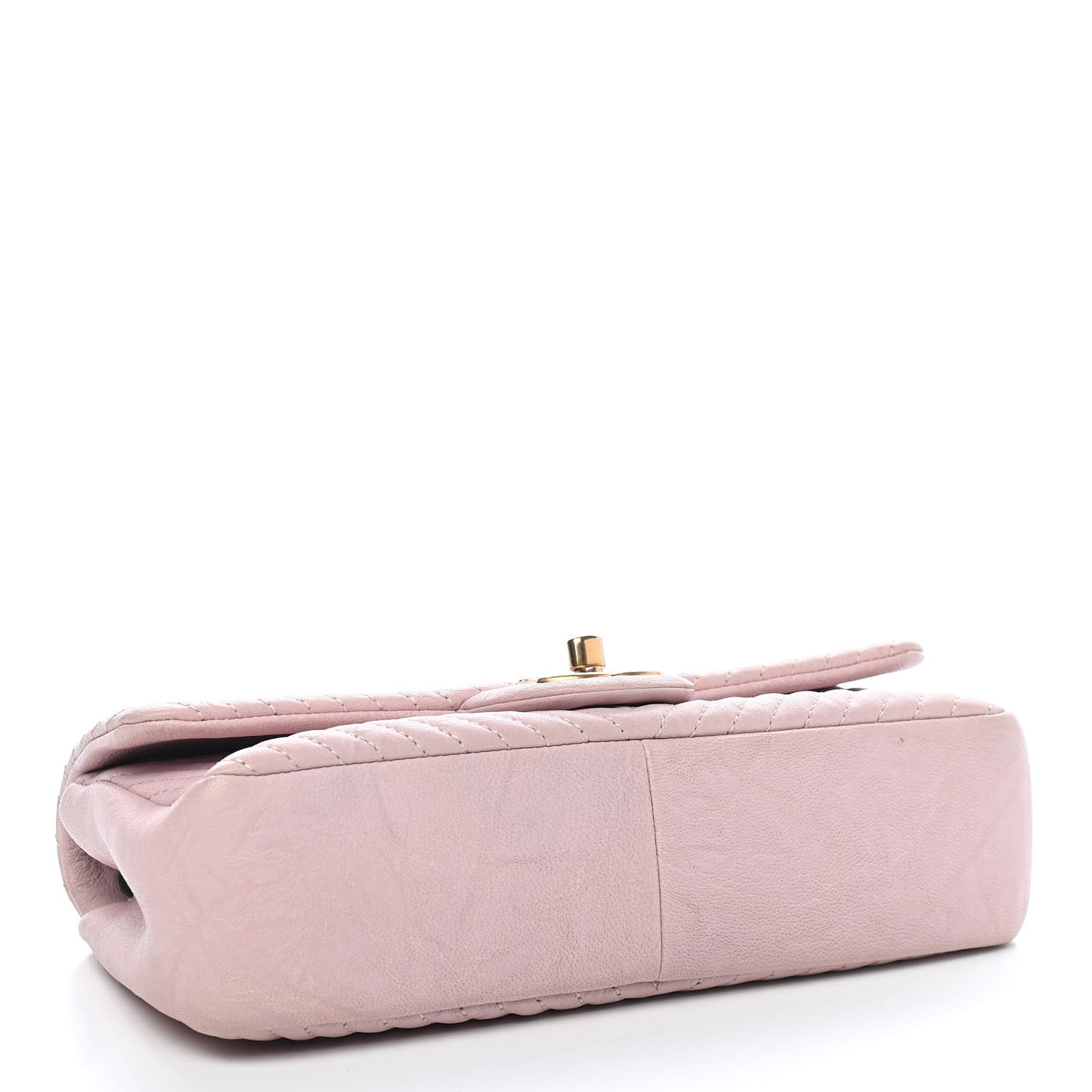 Calfskin Surpique Chevron Small Flap Pink