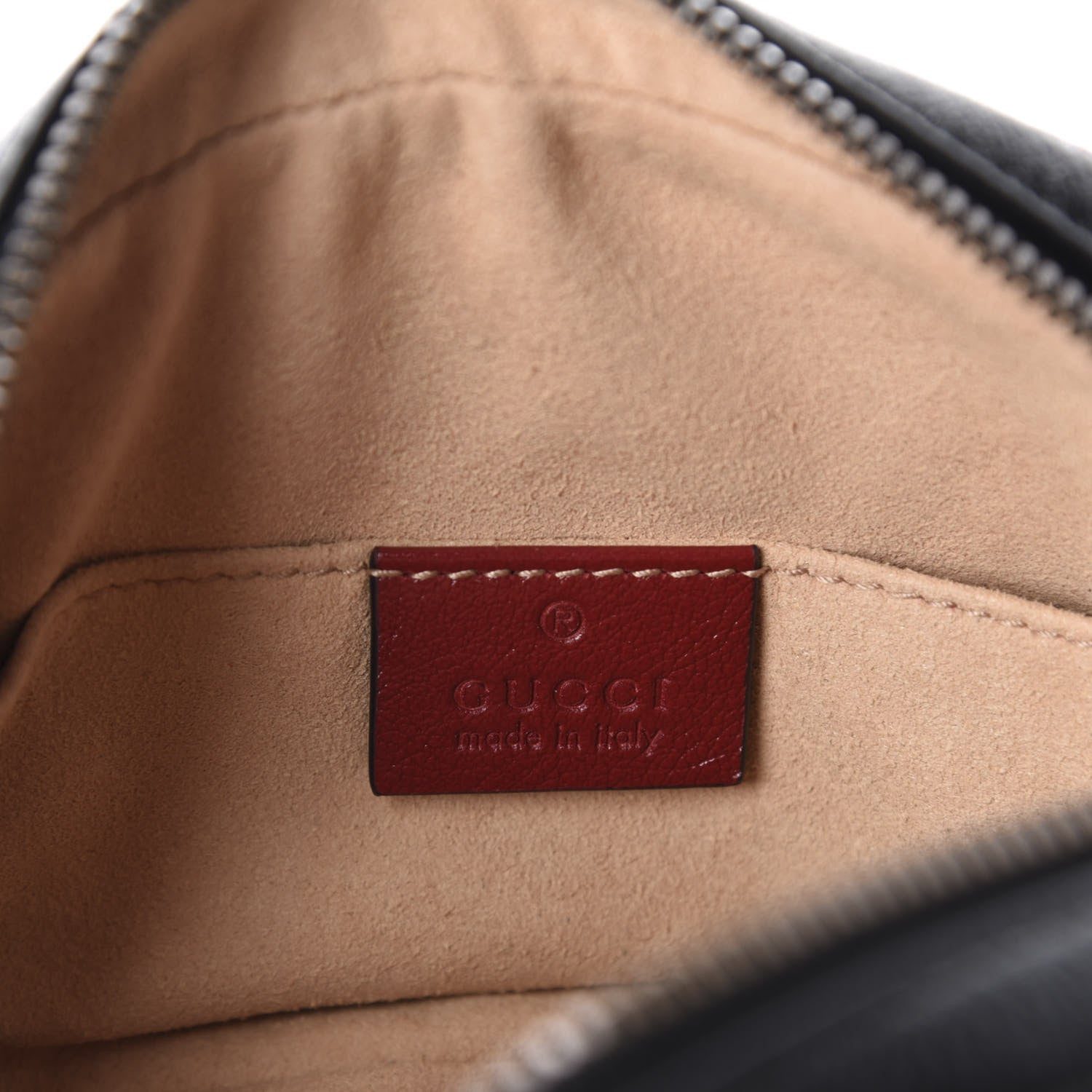 Gucci Azalea Calfskin Matelasse Diagonal Torchon GG Marmont Belt Bag 75 30 Black Romantic Cerise 8 of 11