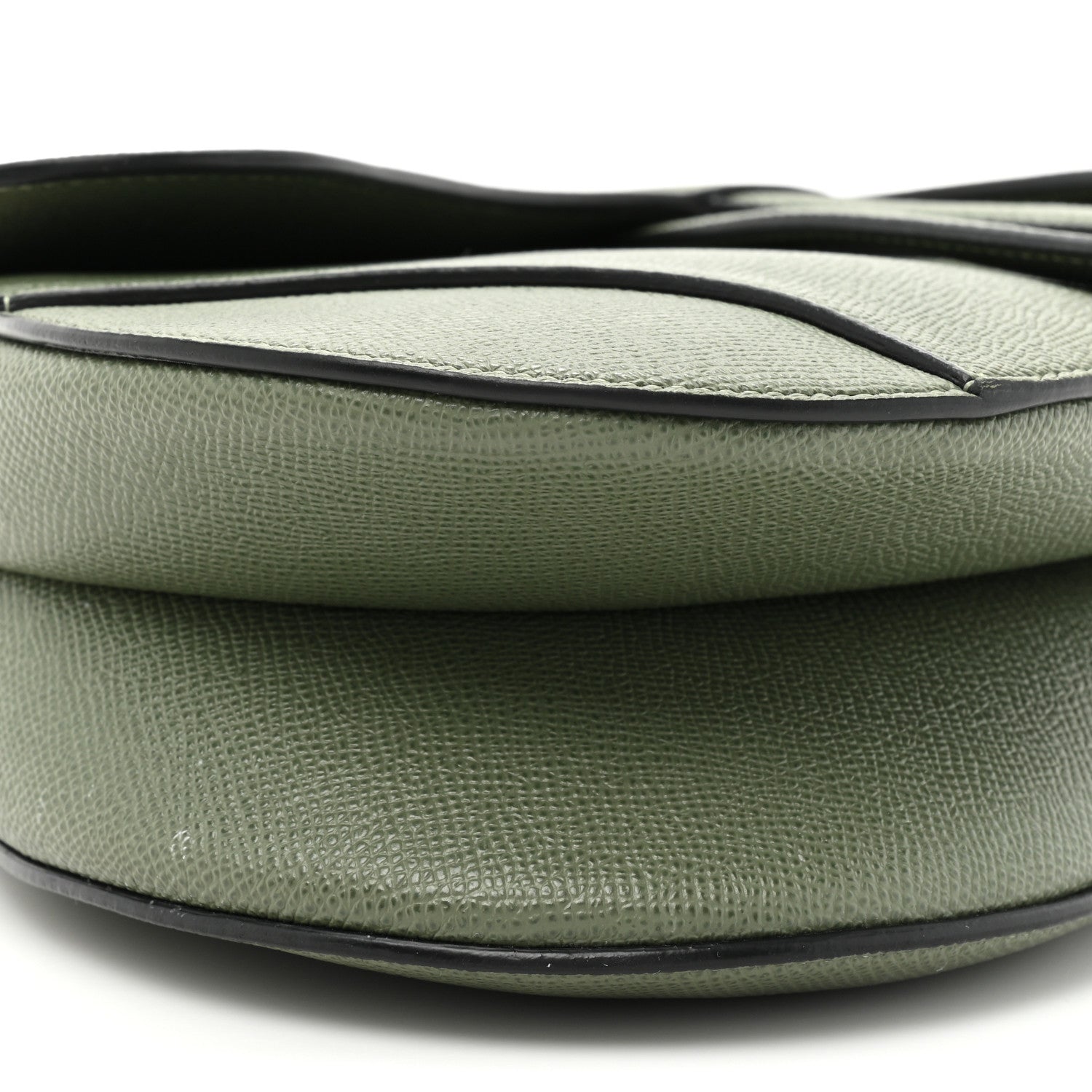 Christian Dior Grained Calfskin Saddle Bag With Strap Sage 9 of 9