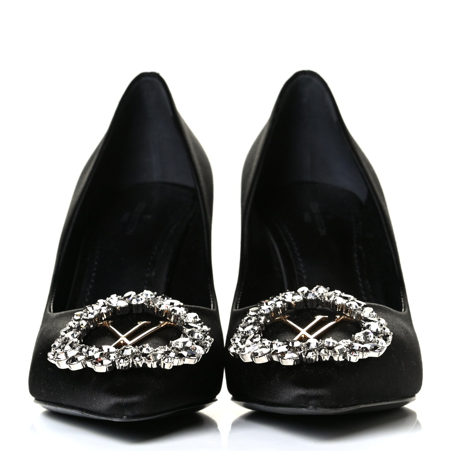 Louis Vuitton Satin Madeleine Pumps 36.5 Black 2 of 6