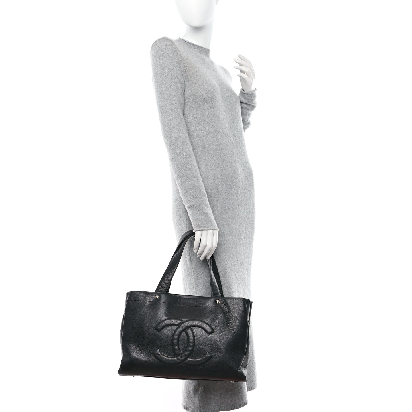 Caviar Executive Cerf Shopper Tote Black