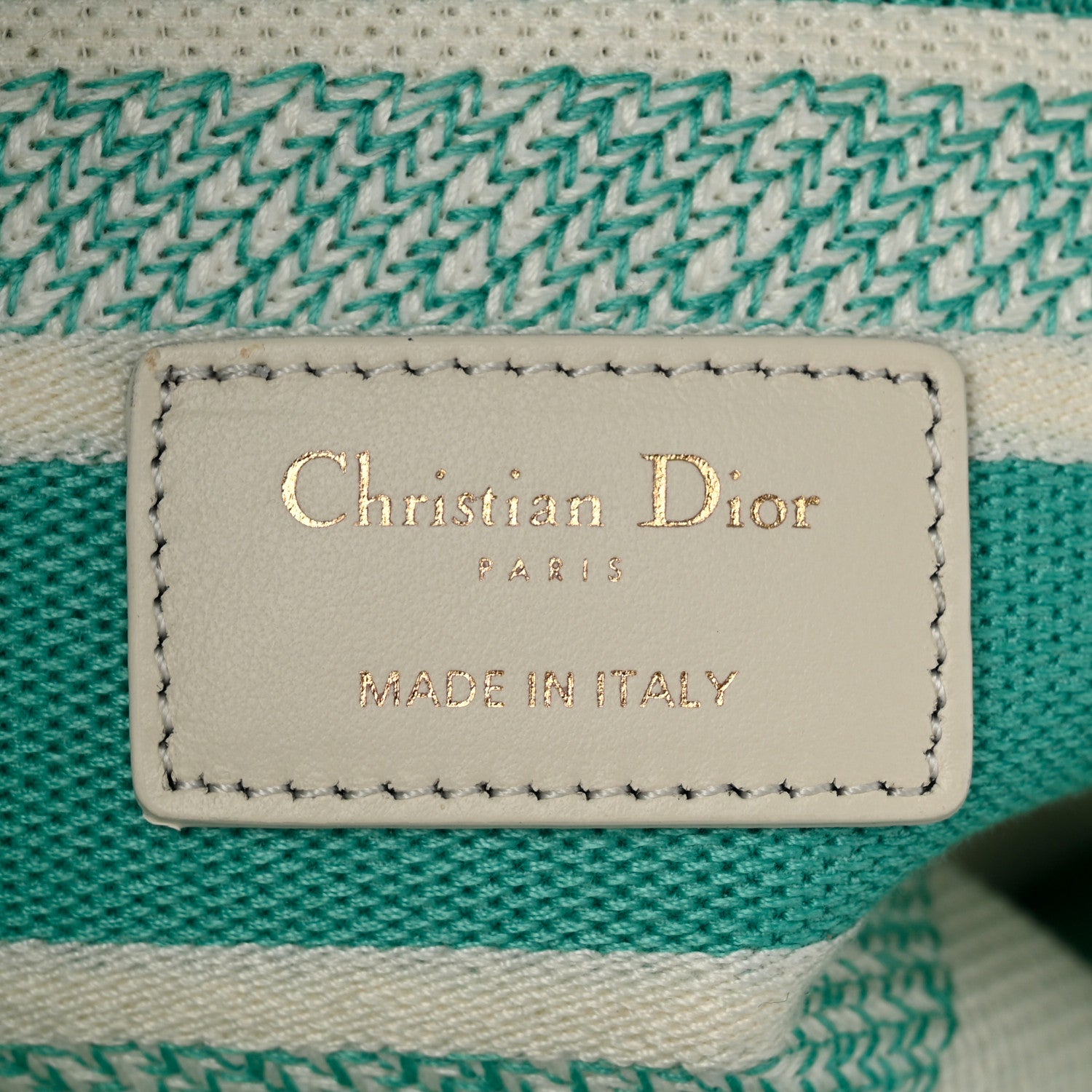 Christian Dior Canvas Toile De Jouy Embroidered Medium Lady D-Lite Aquamarina 6 of 10