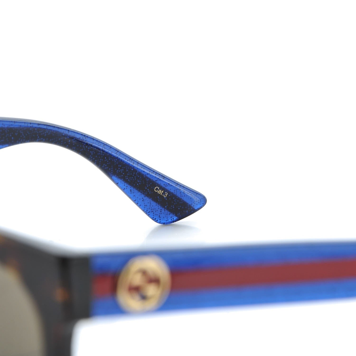 Gucci Web Sunglasses GG0034S Blue Havana 7 of 9