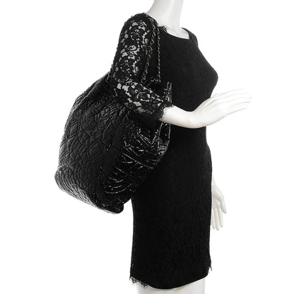 Chanel Vinyl Graphic Edge Tote Black 2 of 7
