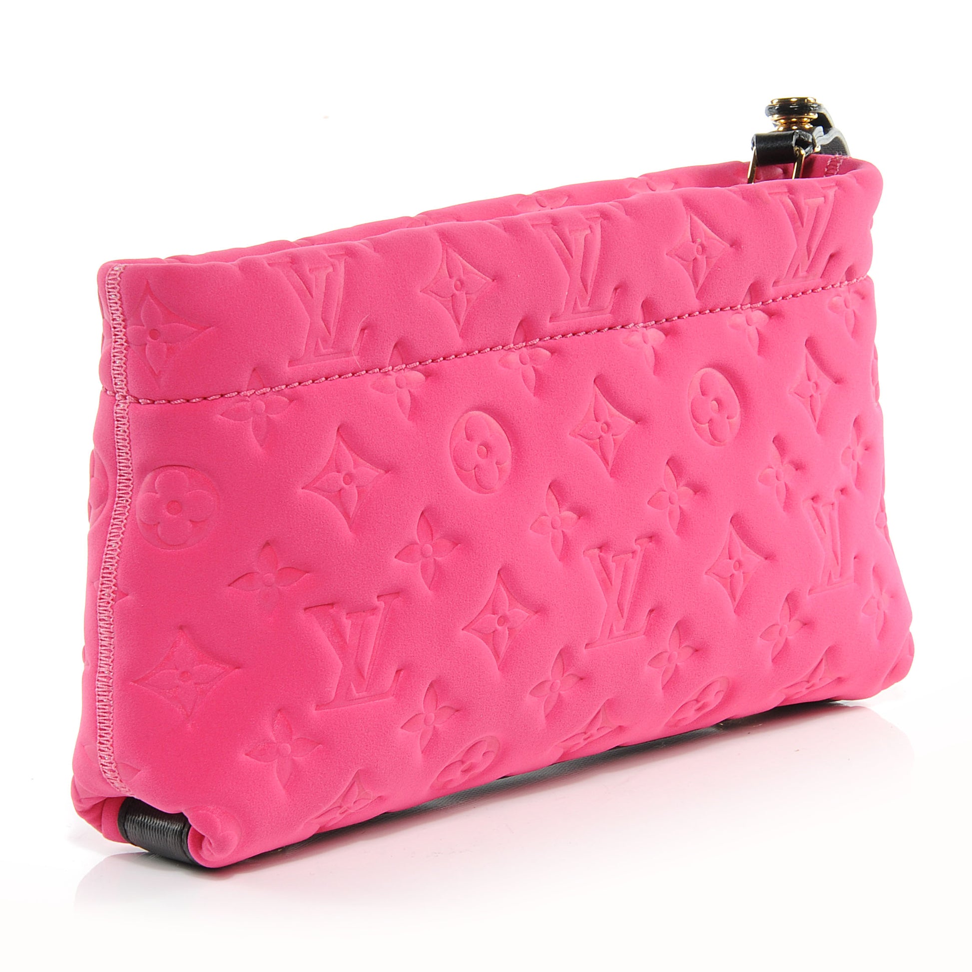 Louis Vuitton Monogram Scuba Clutch Pochette Fuchsia 3 of 7
