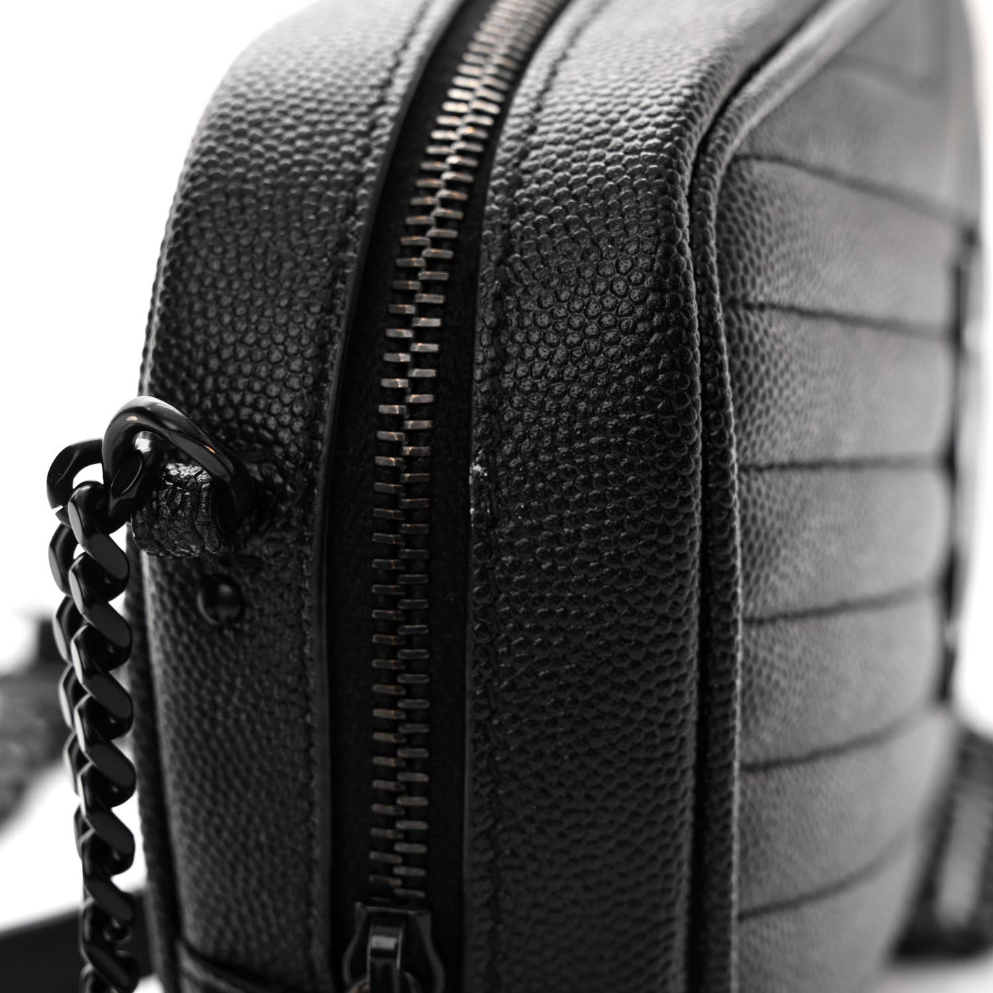 Grain De Poudre Matelasse Monochrome Monogram Mini Lou Camera Bag Black