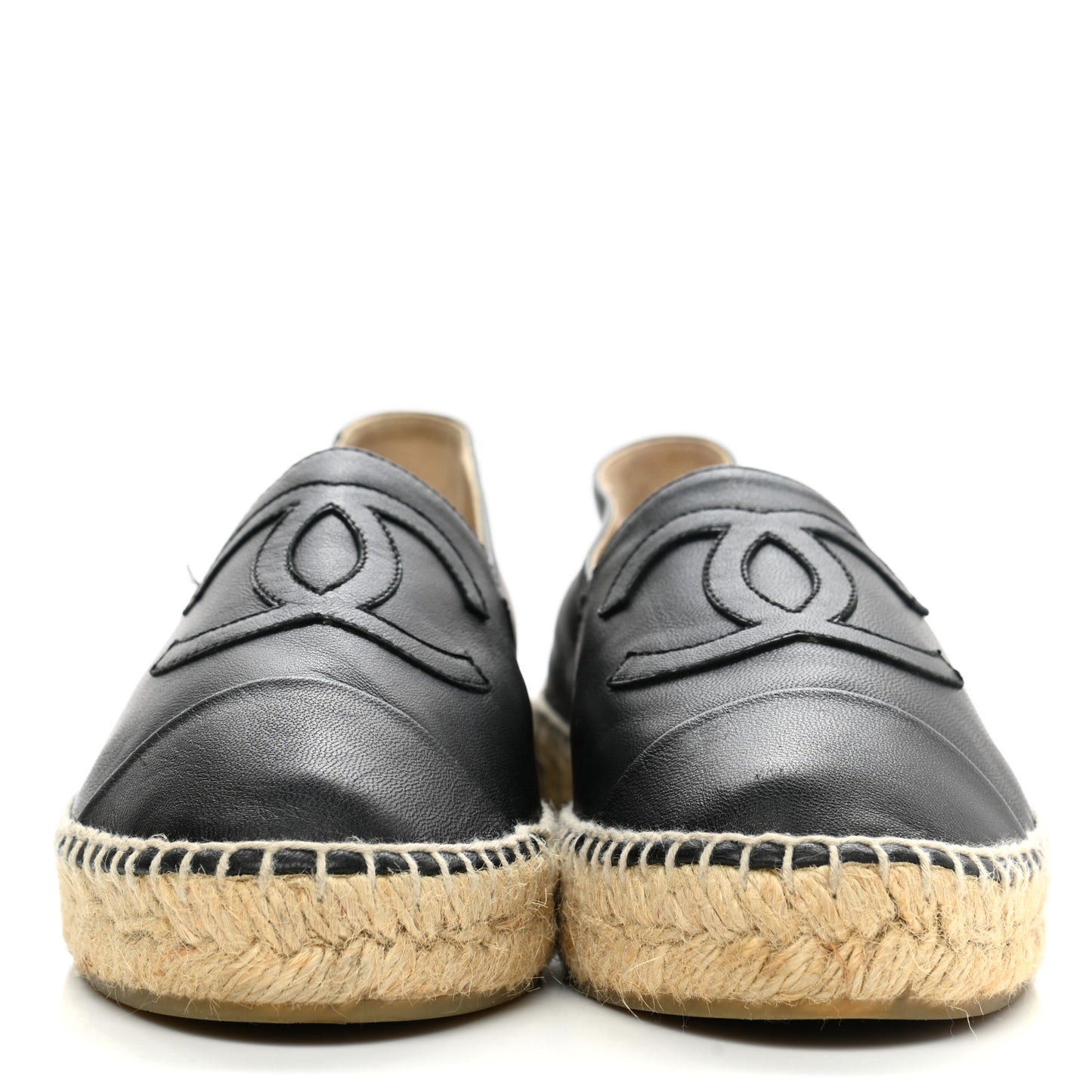 Lambskin CC Espadrilles 38 Black