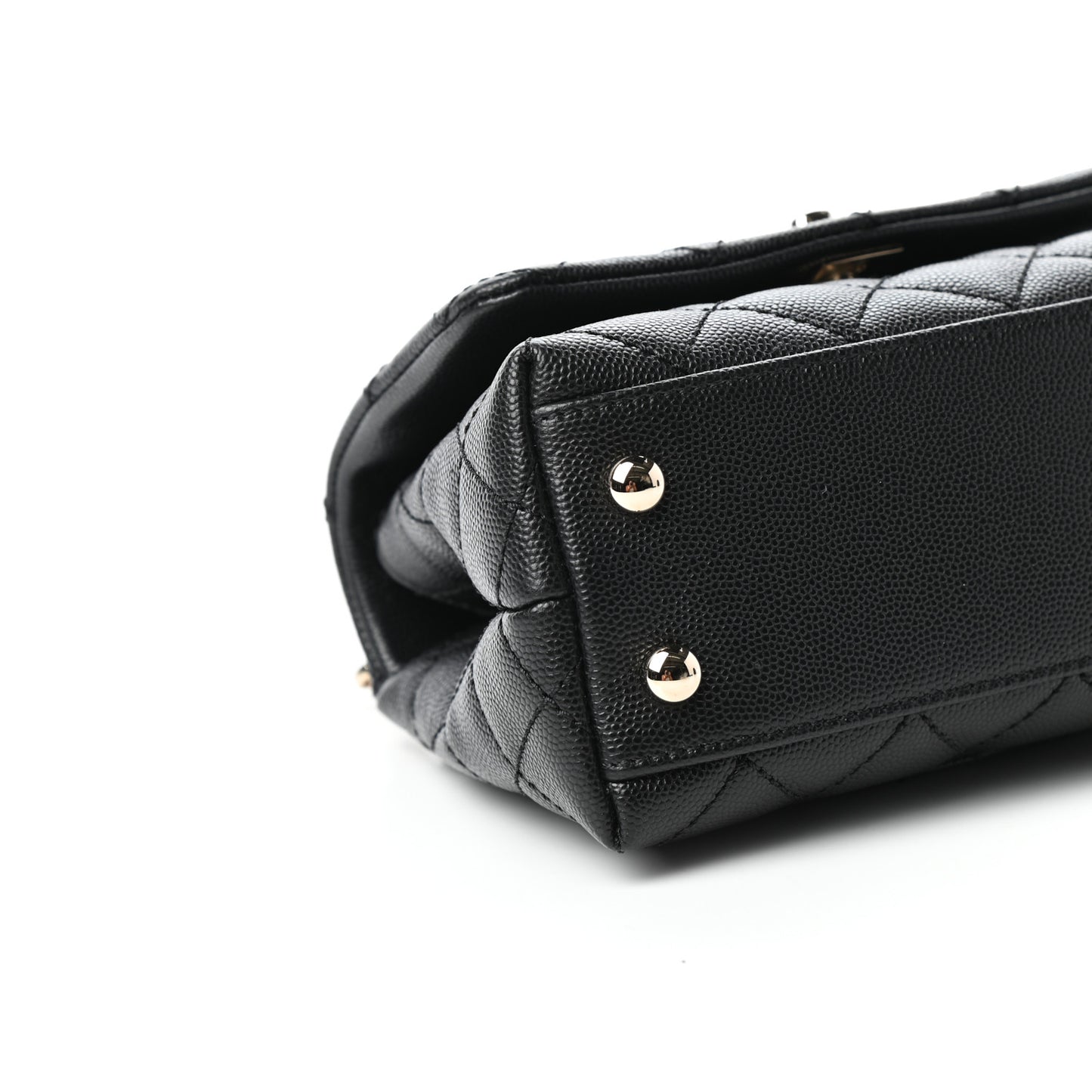 Caviar Quilted Extra Mini Coco Handle Flap Black