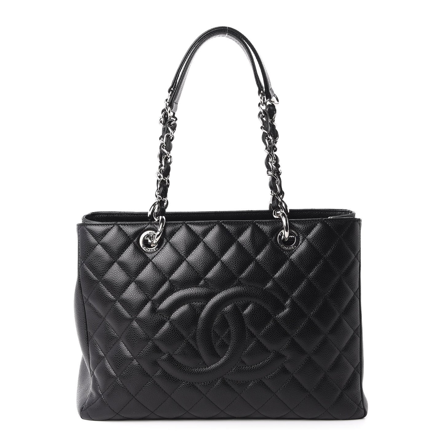 Caviar Quilted Grand Shopping Tote GST Black