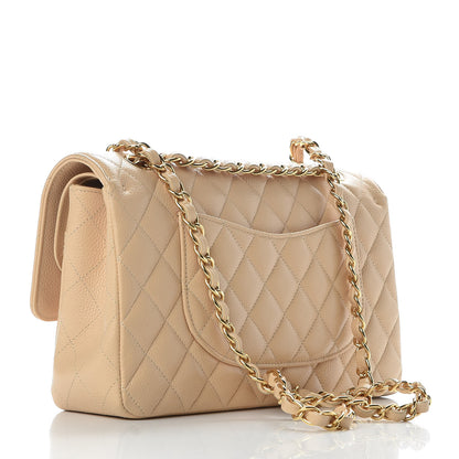 Chanel Caviar Quilted Medium Double Flap Beige Clair 3 of 9