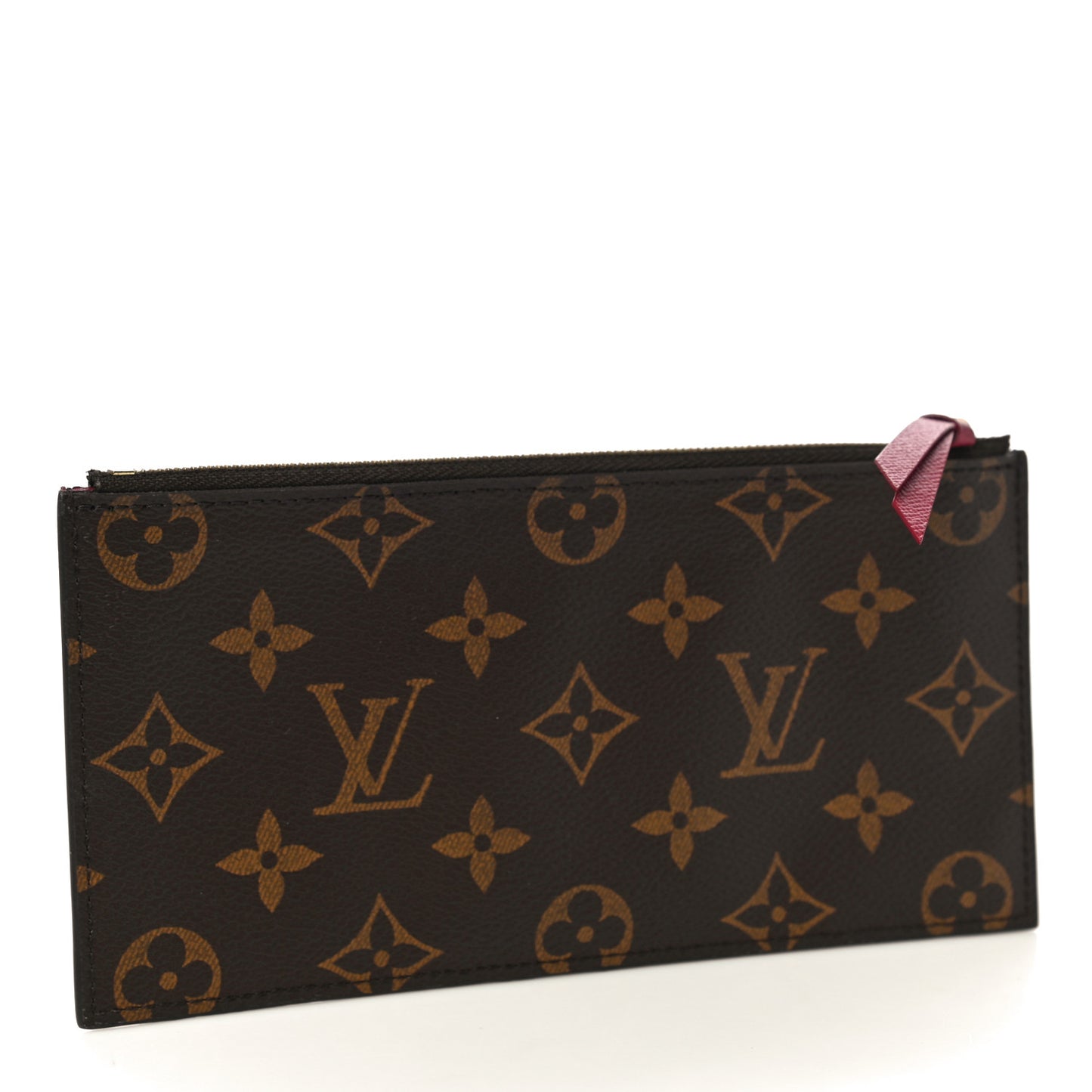 Monogram Felicie Chain Wallet Zippered Insert Fuchsia