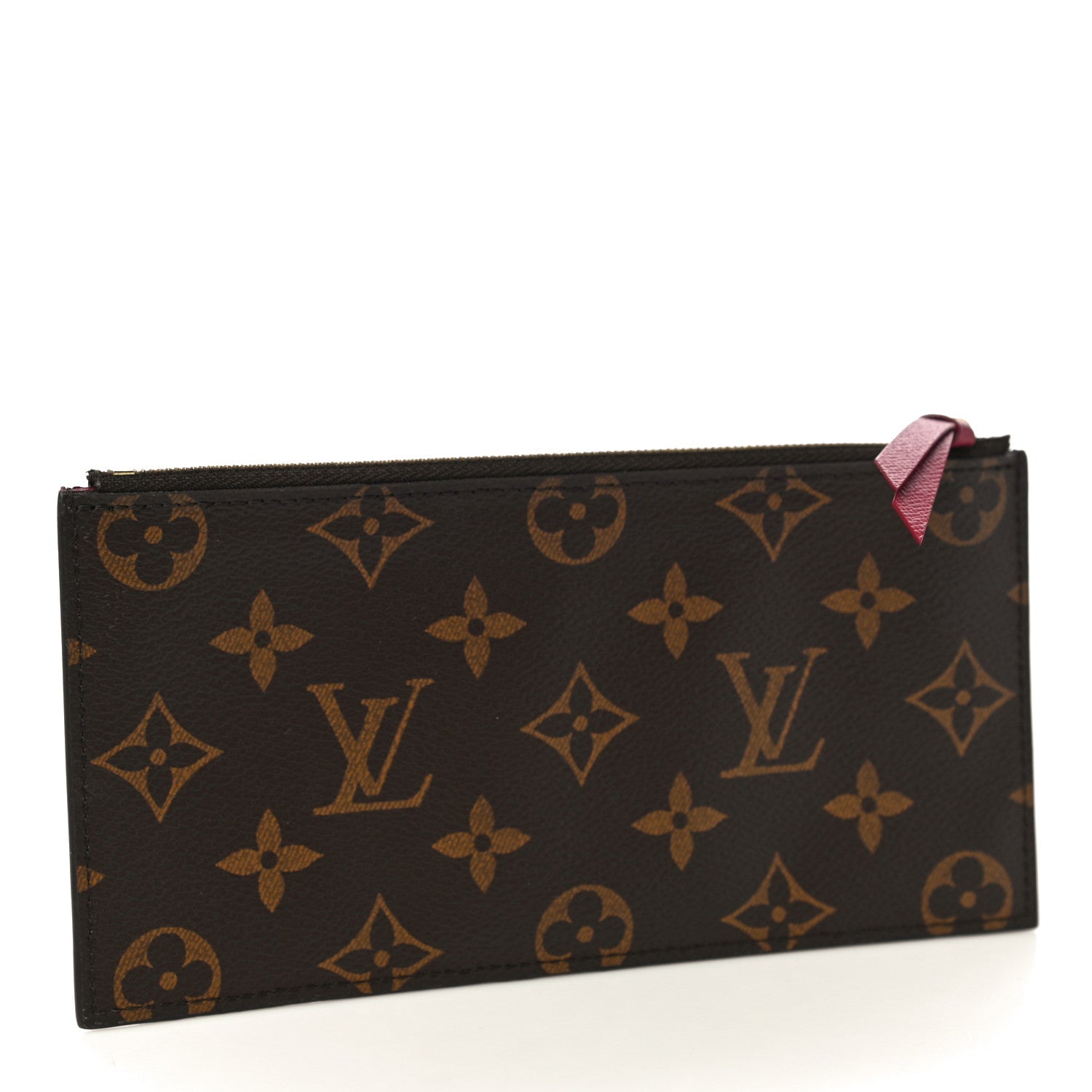 Louis Vuitton Monogram Felicie Chain Wallet Zippered Insert Fuchsia 3 of 9