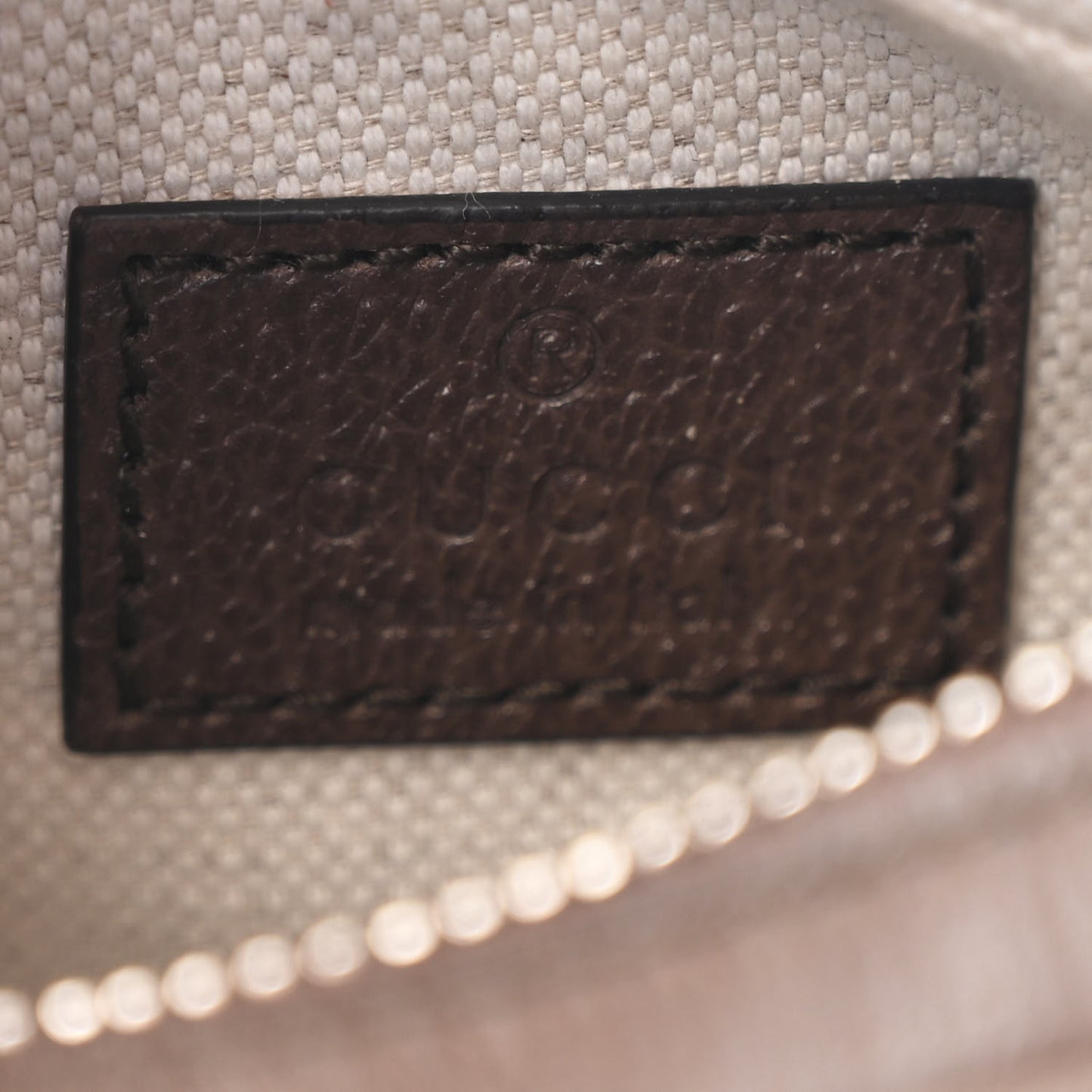 GG Supreme Monogram Textured Calfskin Web Mini Attache Hobo Beige Ebony New Acero