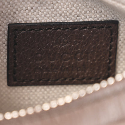 Gucci GG Supreme Monogram Textured Calfskin Web Mini Attache Hobo Beige Ebony New Acero 6 of 11