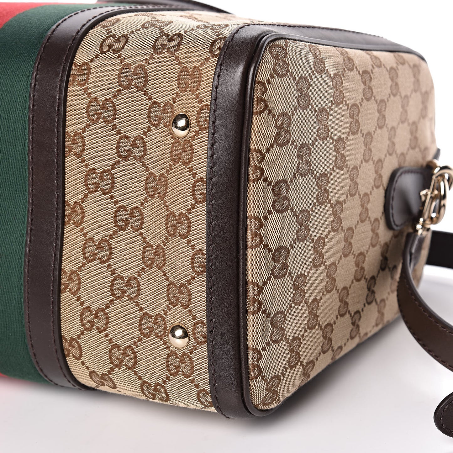 Monogram Vintage Web Medium Boston Dark Brown